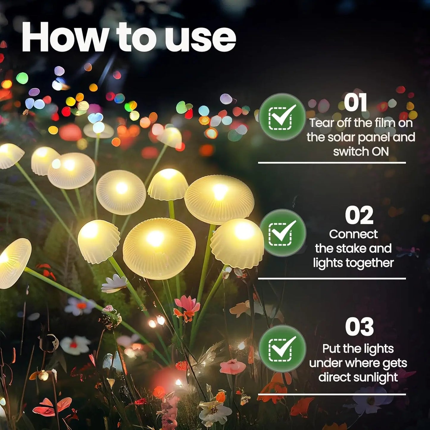Solar Mushroom Garden Lights – Waterproof LED Pathway Decor
