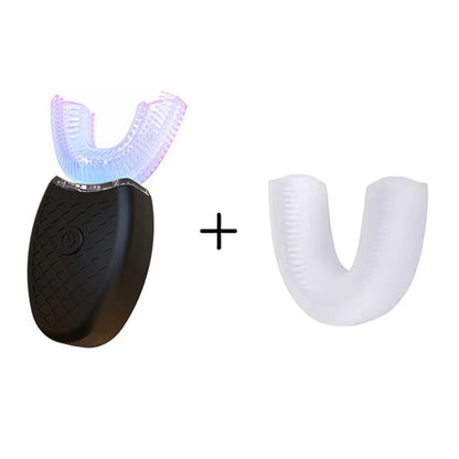 Intelligent U-Type Toothbrush 360 Degrees Sonic Electric Automatic with USB Charge Waterproof Silicon Head for Oral Care