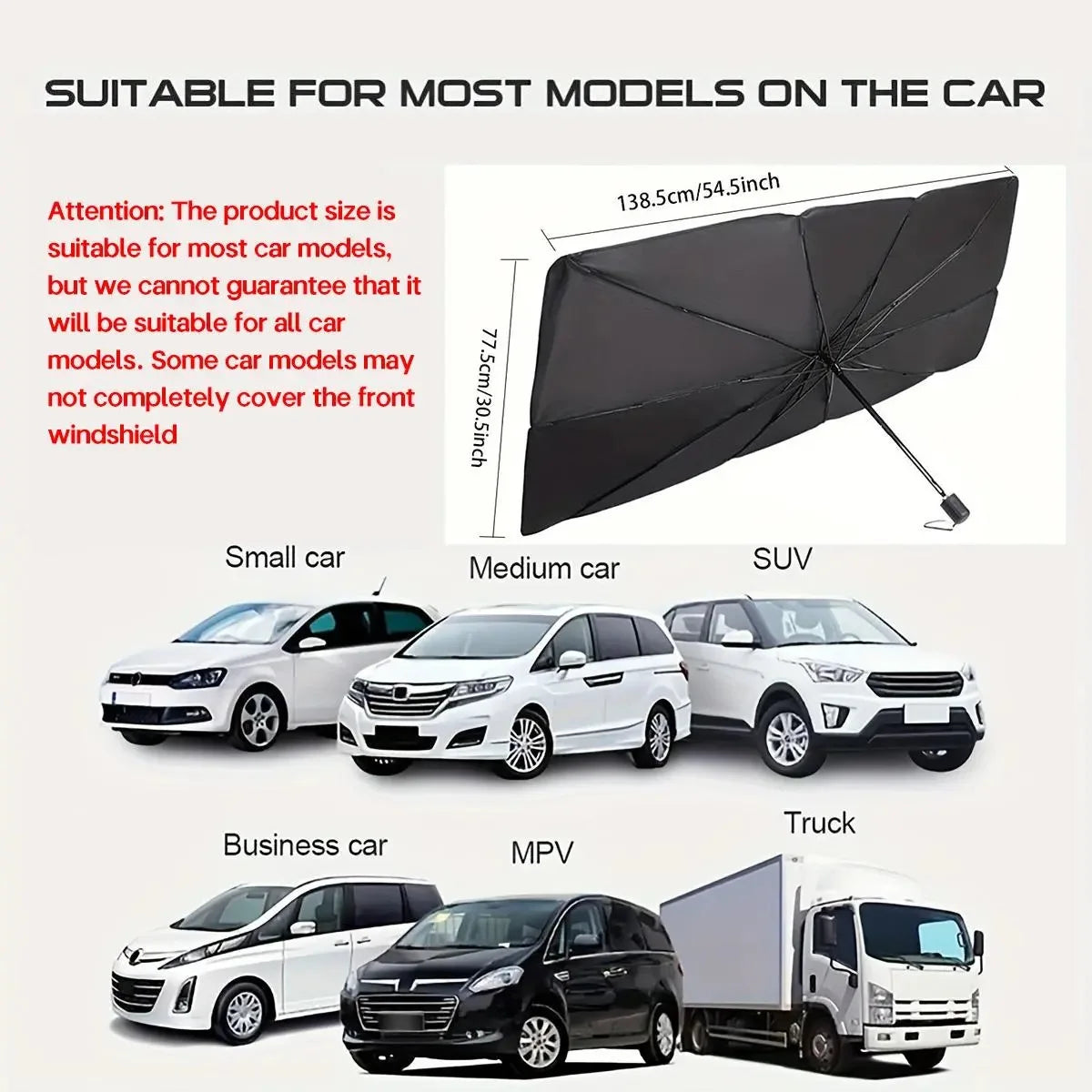 Foldable Car Windshield Sunshade – Portable UV-Blocking Sun Umbrella