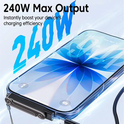 1/2/3PCS Type C Phone Charging Bracket Adapter 240W Fast Charging OTG Type-C Male to USB-C Female Converter With foldable Holder