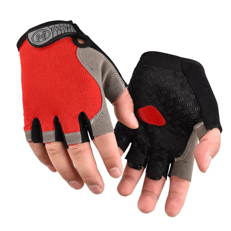 Men Cycling Bicycle Gloves Half Finger Gym Gloves Women Mitten Breathable Anti-slip Glove Fitness Sport Training Gloves