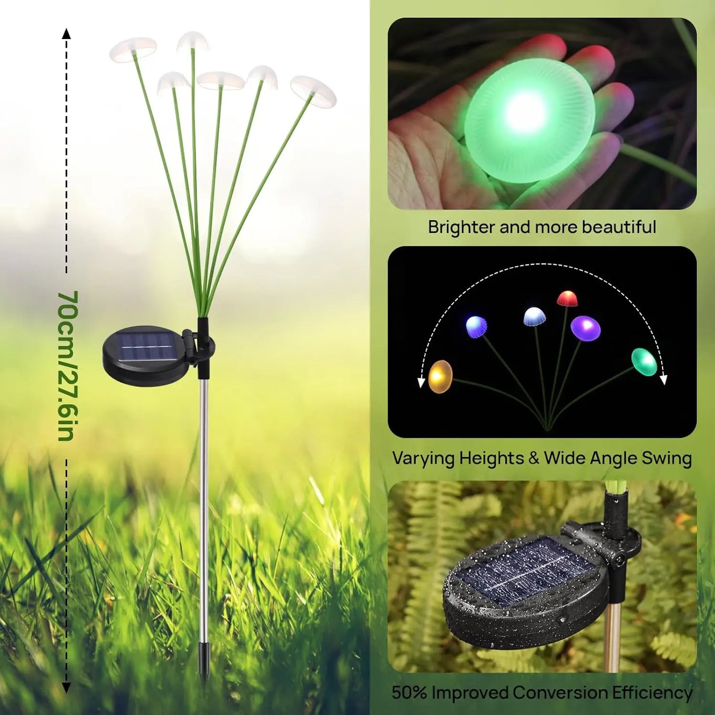 Solar Mushroom Garden Lights – Waterproof LED Pathway Decor