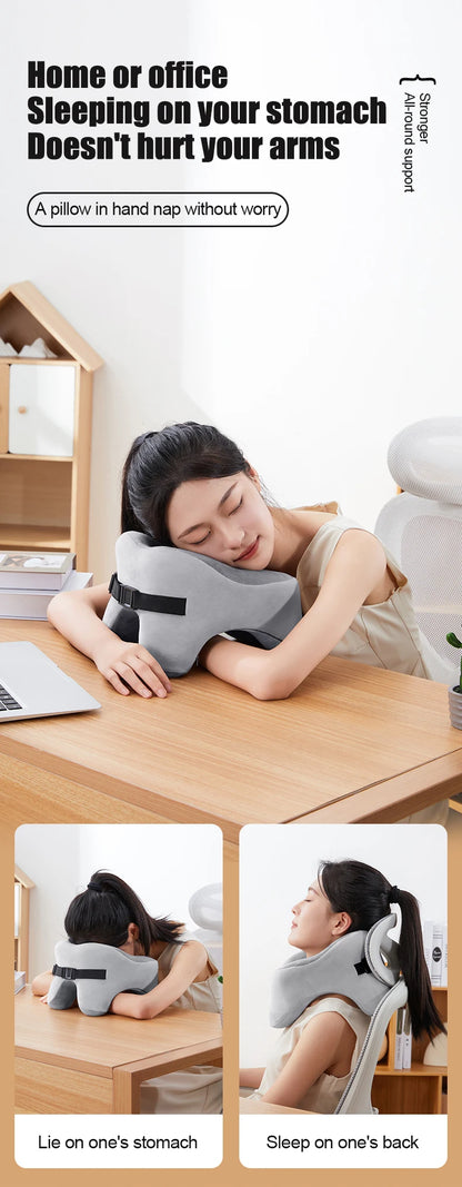 Travel Neck Pillow Slow Rebound Memory Foam U-shaped Pillow Comfortable Soft Car and Airplane Neck Pillow Office Nap