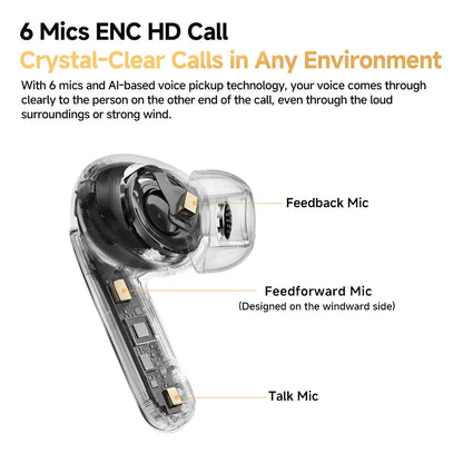 QCY MeloBuds Pro ANC Wireless Earbuds – Bluetooth 5.3 Hi-Res LDAC, 34H Battery