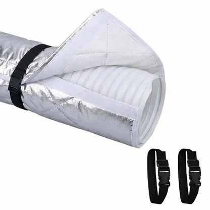 Adjustable Straps Air Conditioner Hose Cover Waterproof with 2 Buckle Straps Hose Insulation Cover Heat Insulation Protective