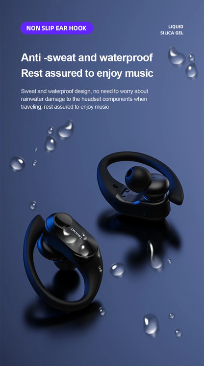 Lenovo LP75 Sports Wireless Earbuds – Bluetooth 5.3 with LED Power Display
