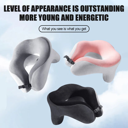 Travel Neck Pillow Slow Rebound Memory Foam U-shaped Pillow Comfortable Soft Car and Airplane Neck Pillow Office Nap