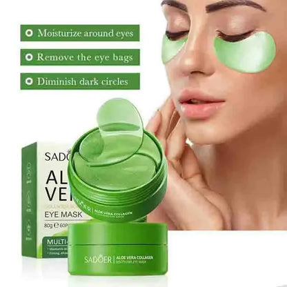 Aloe Vera Collagen Eye Mask (60pcs) – Anti-Dark-Circle Eye Patches