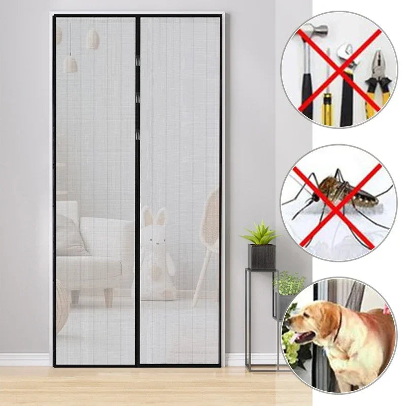 Magnetic Mosquito Net Curtain – Self-Closing Door Screen for Ventilation