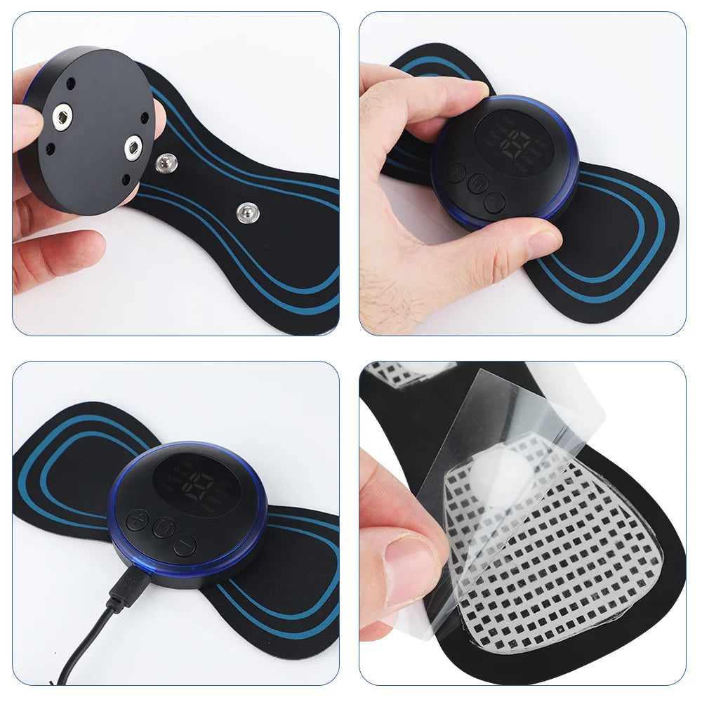 EMS Neck &amp; Back Massager – Low-Frequency Muscle Stimulator for Pain Relief