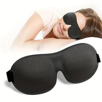 3D Memory Foam Sleep Mask – Lightweight Blindfold for Travel &amp; Rest