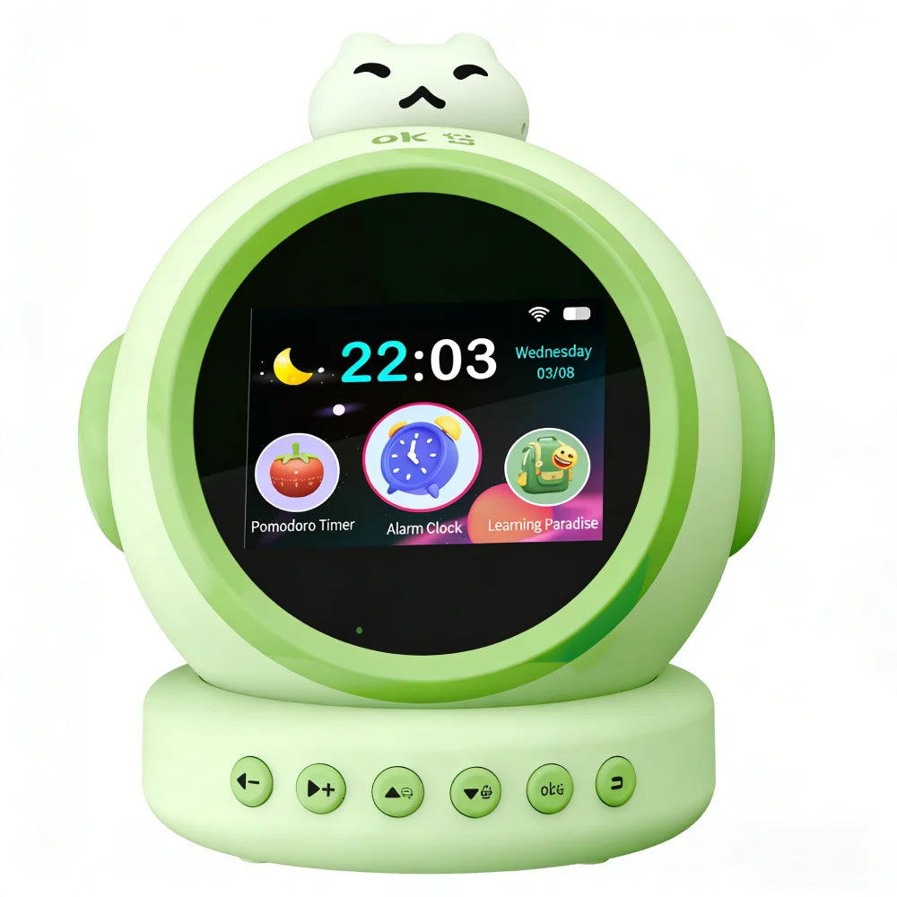 Smart AI Talking Alarm Clock for Kids – Sleep Training Robot Toy