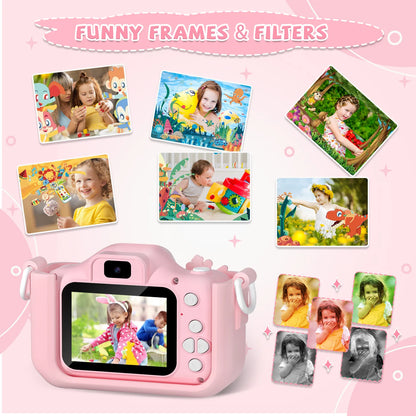 1080P Kids Digital Camera – HD Toddler Video Camera with Silicone Case