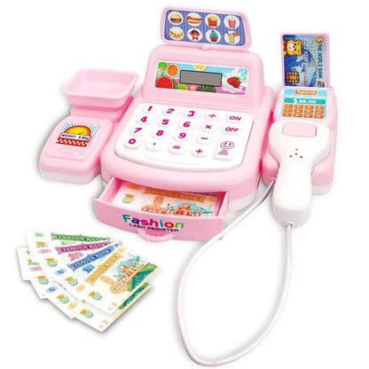 Kids Pretend Play Cash Register – Interactive Toy with Lights &amp; Sound