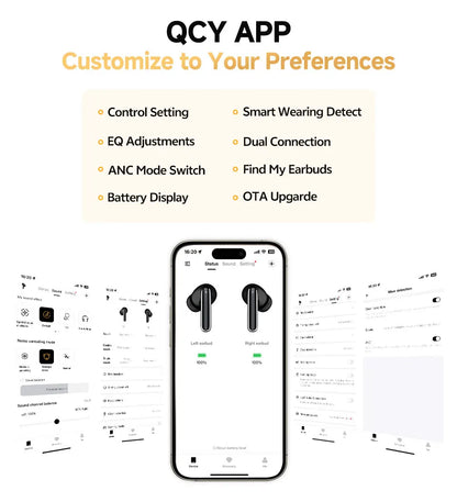 QCY MeloBuds Pro ANC Wireless Earbuds – Bluetooth 5.3 Hi-Res LDAC, 34H Battery