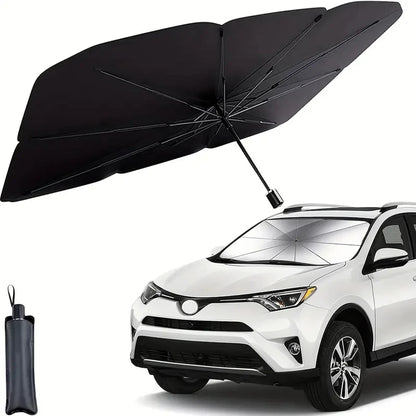 Foldable Car Windshield Sunshade – Portable UV-Blocking Sun Umbrella