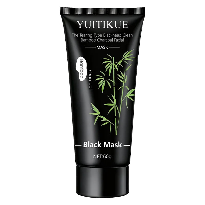 YUITIKUE Bamboo Charcoal Black Mask 60g - Tearing Type Deep Cleanse, Blackhead Removal for Clear Skin