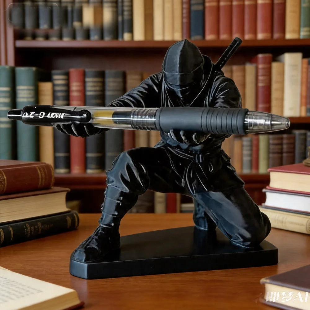 Ninja 3D Printed Desktop Organizer Pen Holder Multi-Functional Pen Stand Creative Gift Cultural and Creative Desktop Decoration