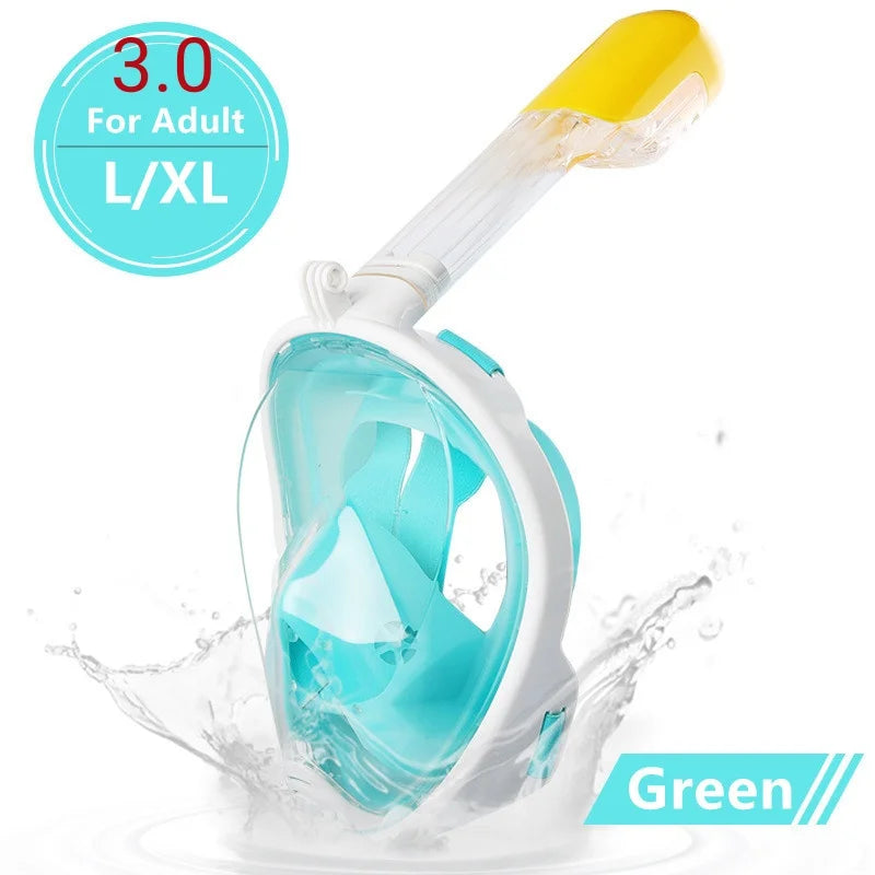 Full-Face Anti-Fog Snorkeling Mask – Waterproof Diving Mask for Adults &amp; Kids