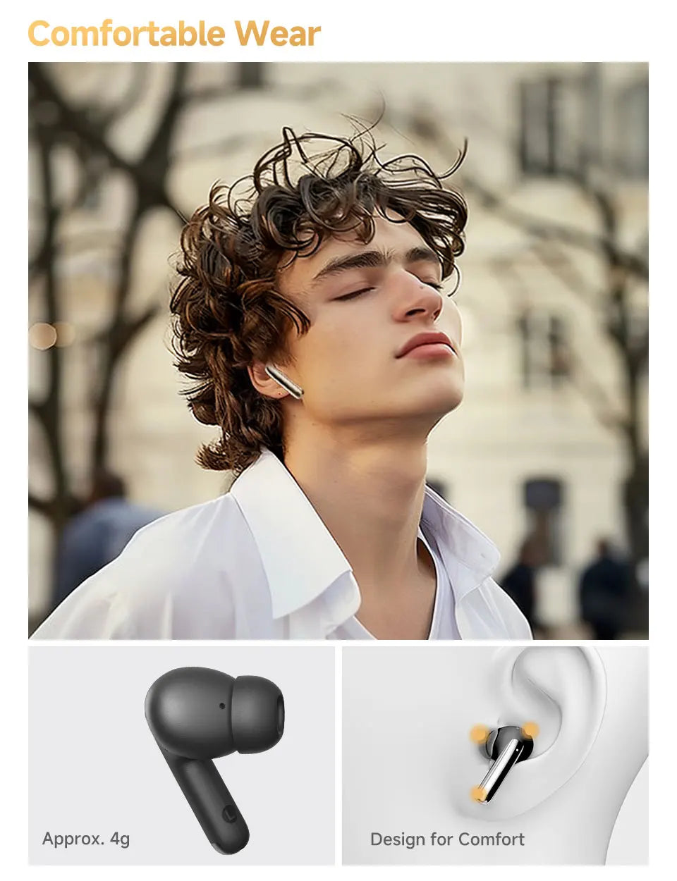 QCY MeloBuds Pro ANC Wireless Earbuds – Bluetooth 5.3 Hi-Res LDAC, 34H Battery