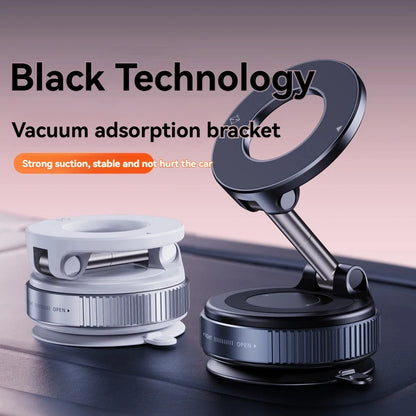 Magnetic Vacuum Car Phone Mount – Foldable Strong-Suction Holder