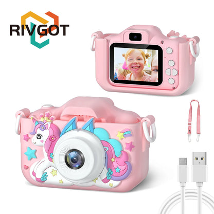 1080P Kids Digital Camera – HD Toddler Video Camera with Silicone Case