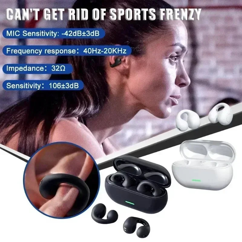 T75 Bone Conduction Wireless Earbuds – Bluetooth 5.3 Sports Headphones