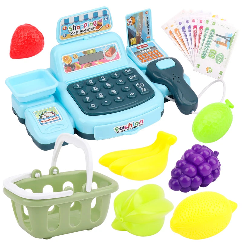 Kids Pretend Play Cash Register – Interactive Toy with Lights &amp; Sound