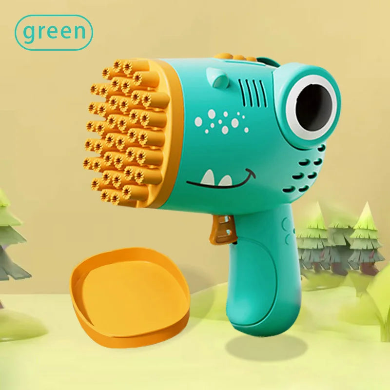 Dinosaur Bubble Machine – Handheld Electric Bubble Gun for Kids