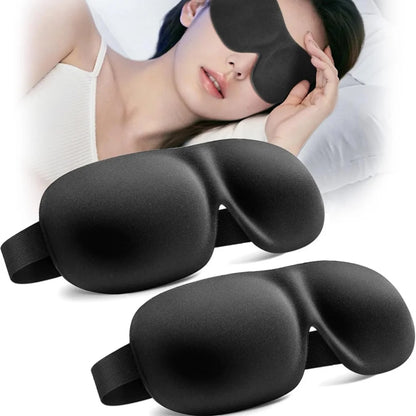 3D Memory Foam Sleep Mask – Lightweight Blindfold for Travel &amp; Rest