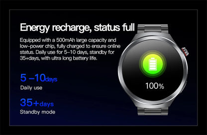 1.73" Sapphire Glass Health Smartwatch – ECG Blood Pressure & Body Analysis Tracker