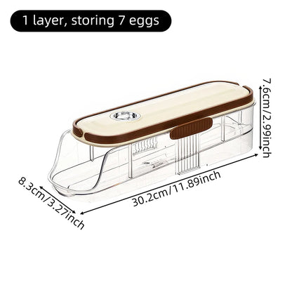 1 piece, egg storage box, automatic rolling refrigerator egg rack storage, hand-held egg refrigerator side door storagerack