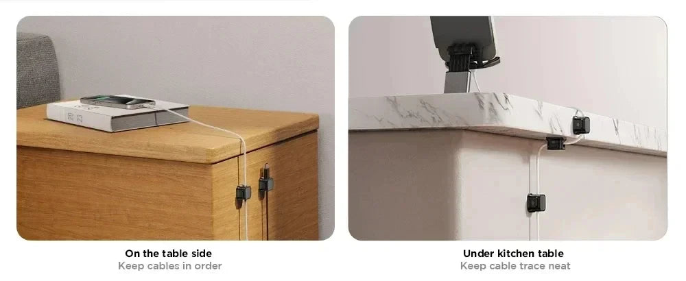 Magnetic Cable Clips – Adhesive Cord Organizer for Desk &amp; Office