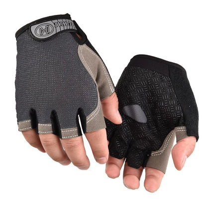 Men Cycling Bicycle Gloves Half Finger Gym Gloves Women Mitten Breathable Anti-slip Glove Fitness Sport Training Gloves