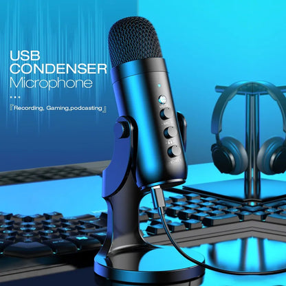 Haomuren USB Condenser Microphone – PC/Mac Streaming &amp; Podcast Mic