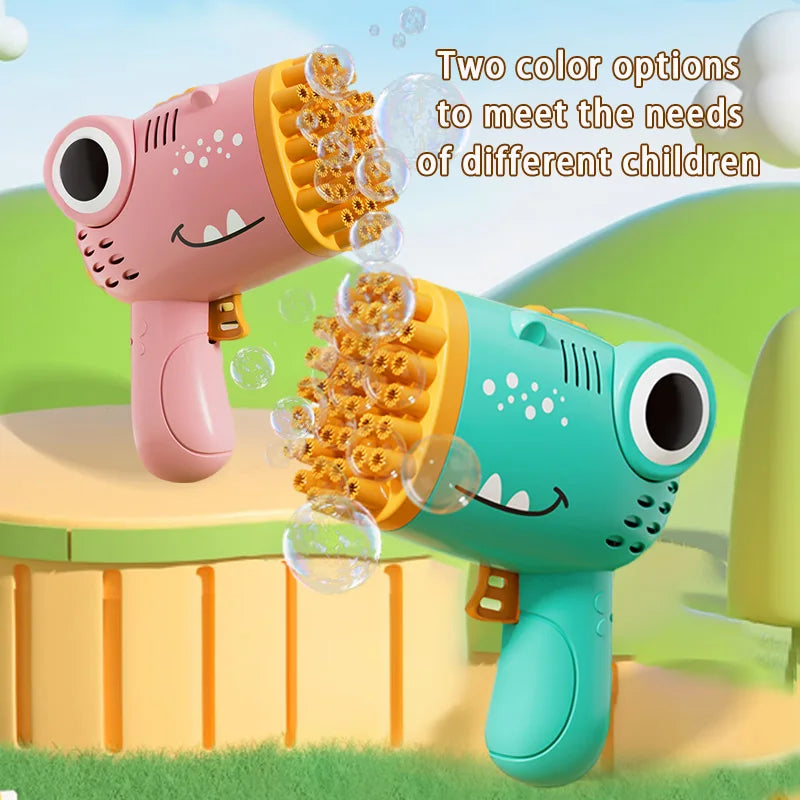 Dinosaur Bubble Machine – Handheld Electric Bubble Gun for Kids