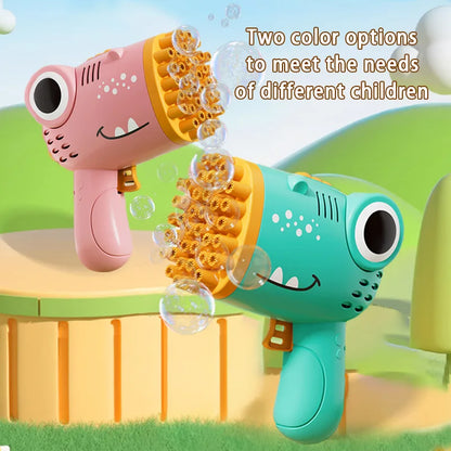 Dinosaur Bubble Machine – Handheld Electric Bubble Gun for Kids