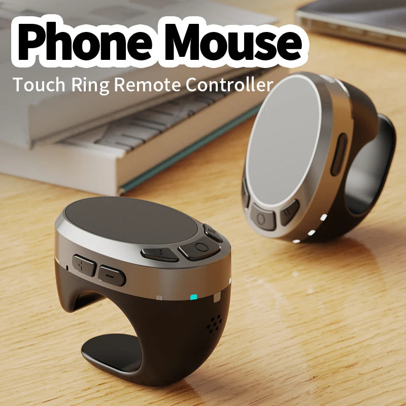 Bluetooth Scrolling Ring Finger Mouse – Wireless Ebook Page Turner Remote