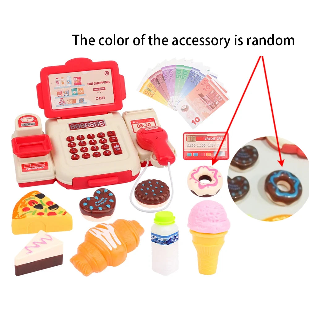 Kids Pretend Play Cash Register – Interactive Toy with Lights &amp; Sound
