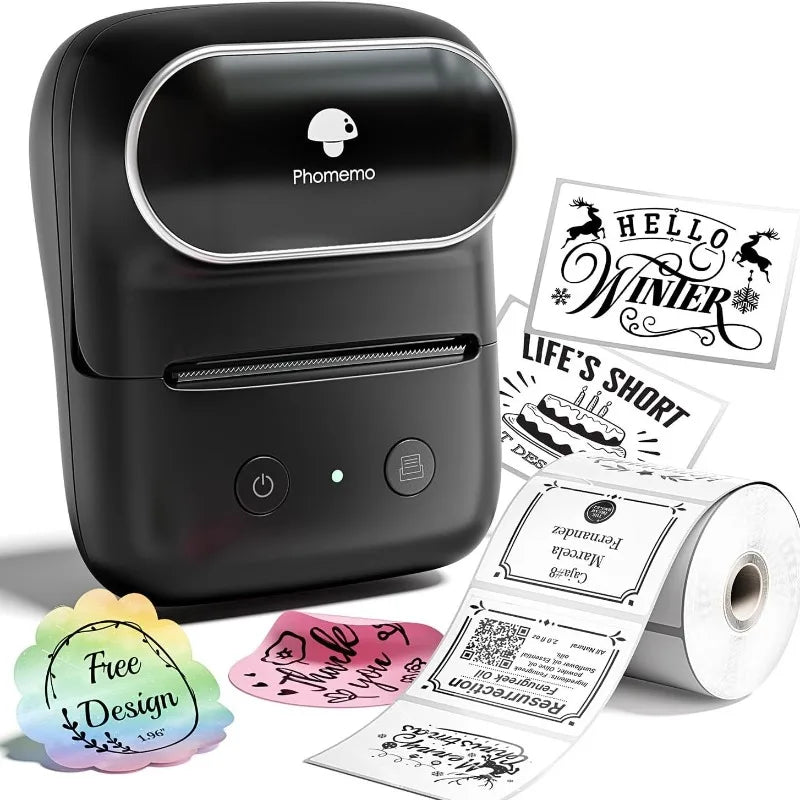 M108 Bluetooth Thermal Label Printer – Portable Self-Adhesive Printer for E-Commerce