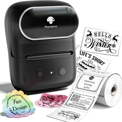 M108 Bluetooth Thermal Label Printer – Portable Self-Adhesive Printer for E-Commerce