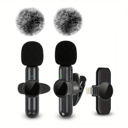 Wireless Lavalier Microphone – Windproof Mini Mic for iPhone &amp; Android