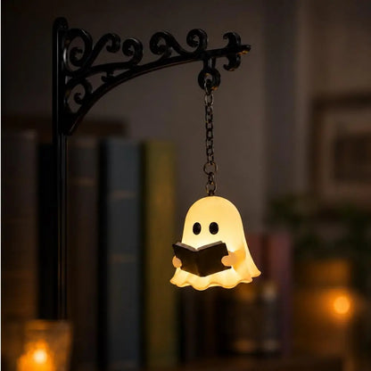 Miniature Hanging Shelf Lamp Decorative Bookshelf Lighting Warm LED Night Light Library Lantern Reading Nook Desk Ornament Literary Decor Book Lover Gift Home Halloween Decorations