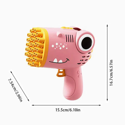 Dinosaur Bubble Machine – Handheld Electric Bubble Gun for Kids
