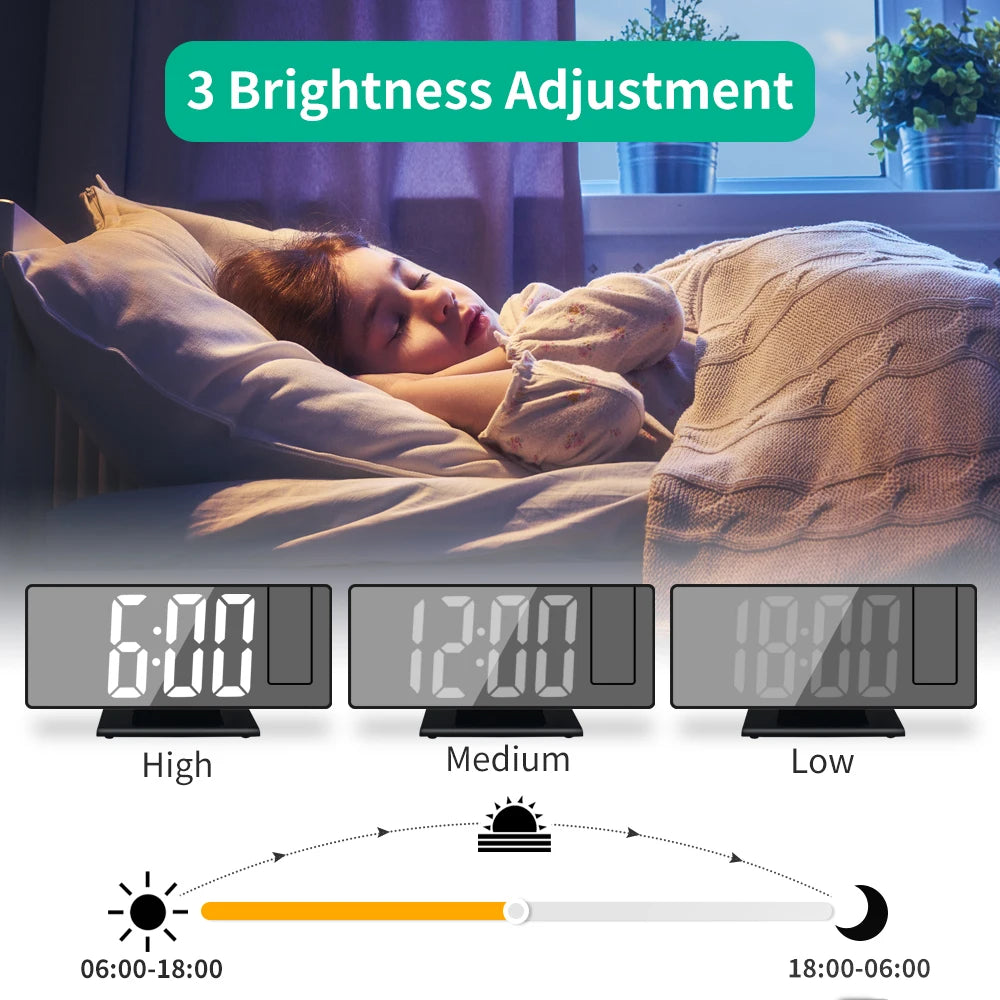 منبه عرض على الحائط 180 درجة - شاشة LED لدرجة الحرارة