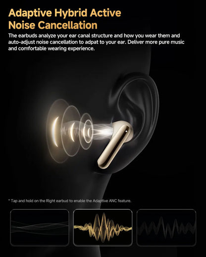 QCY MeloBuds Pro ANC Wireless Earbuds – Bluetooth 5.3 Hi-Res LDAC, 34H Battery