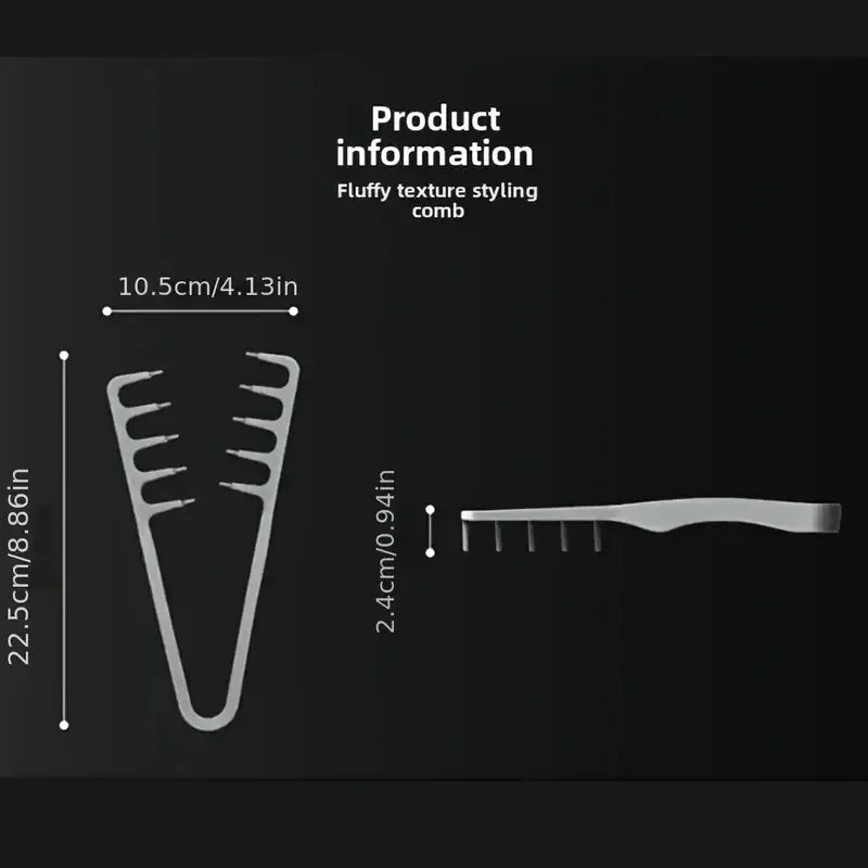 Volumizing Wide-Tooth Styling Comb – Textured Hair Comb for Men