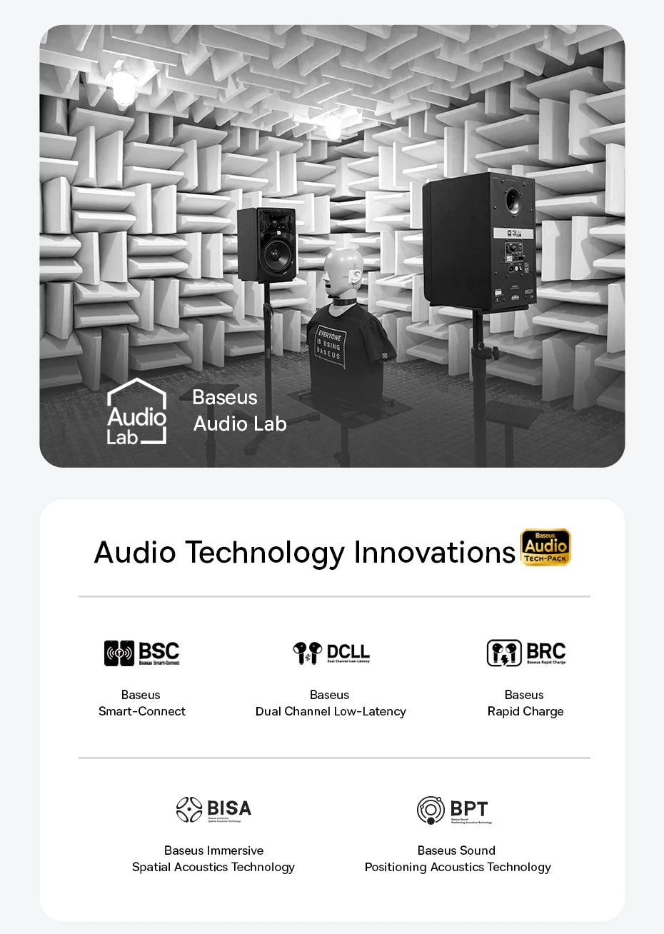 سماعات أذن Baseus BC1 بمشبك أذن، سماعات أذن لاسلكية مفتوحة، بلوتوث 6.0، سماعات رأس رياضية بمشبك، 4 ميكروفونات، صوت جهير فائق، IP55، سماعات أذن