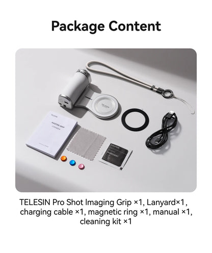 TELESIN Magnetic Phone Camera Shoot Hand Grip 3200Mha Powerbank Wireless Charging Phone Holder Remote Shooting Aid for Iphone