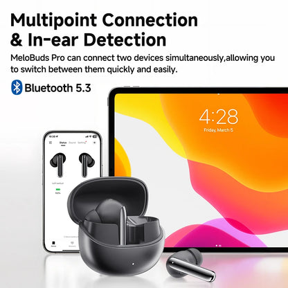 QCY MeloBuds Pro ANC Wireless Earbuds – Bluetooth 5.3 Hi-Res LDAC, 34H Battery